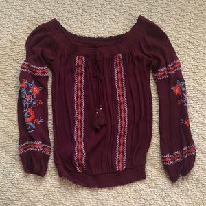Off the shoulder long sleeve